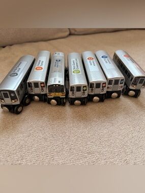 Munipals New York Subway Wooden Railway Trains.